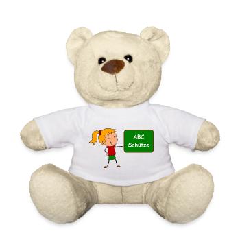 Einschulung ABC Schütze - Teddy - Weiß - Vorne