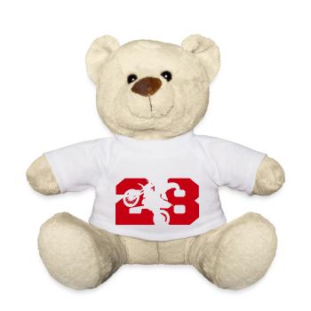 Moto 28 motard - Nounours - blanc - Devant