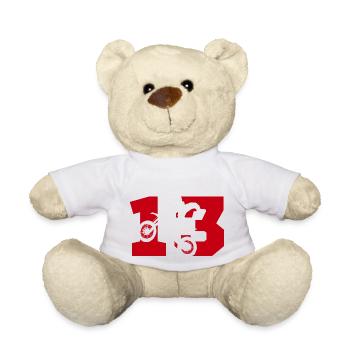 Moto 13 motard - Nounours - blanc - Devant