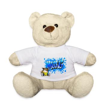 MARIUS GRAFFITI NAME PRINT - Nounours - blanc - Devant