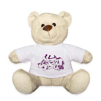 Conception de graffiti abstrait - Nounours - blanc - Devant