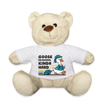 Goes To School Kinda Hard - Teddy Bear - white - Front