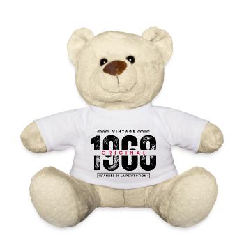 vintage 1968 / année 1968 / t-shirt 1968 - Nounours - blanc - Devant