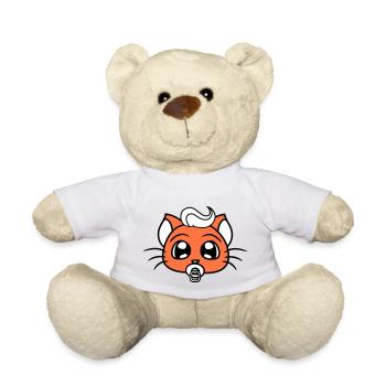 Baby Cat Cute Pacifier Kitten Child Face - Teddy Bear - white - Front