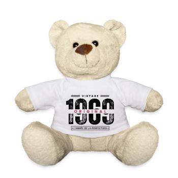 vintage 1969 / cadeau 1969 / perfection 1969 - Nounours - blanc - Devant