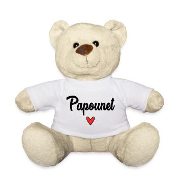 PAPOUNET. DAD. FATHER'S DAY. HAPPY FATHER'S DAY - Teddy Bear - white - Front