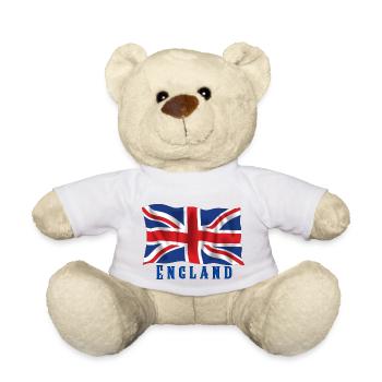 England - Teddy Bear - white - Front
