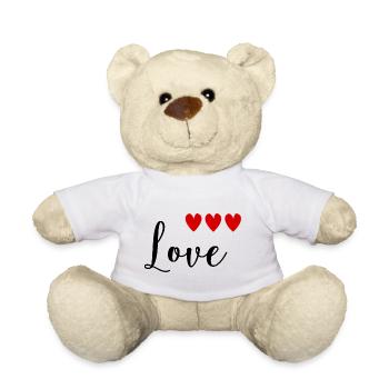 HERZ. WEIHNACHTEN. PAAR. VALENTINSTAG. GERADE VERHEIRATET. - Teddy - Weiß - Vorne