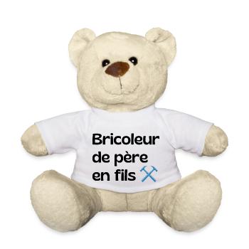 Handyman from father to son - dad gift - Teddy Bear - white - Front