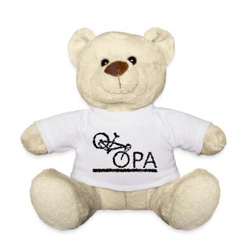 bester Opa Fahrrad Mountainbike Radeln Kritzeln - Teddy - Weiß - Vorne