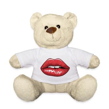 Crimson Kiss Pop Art - Teddy - Weiß - Vorne