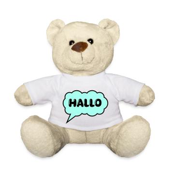 sprechblase hallo - Teddy - Weiß - Vorne