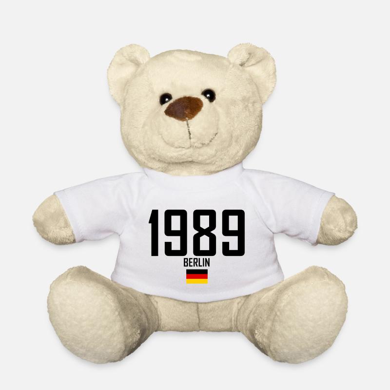 Berlin 1989, symbole de paix - Nounours - blanc