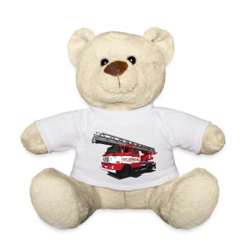 Pompiers // RDA // Illustration - Nounours - blanc - Devant