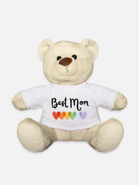 Regenbogenherz Best Mom Design - Teddy - Weiß