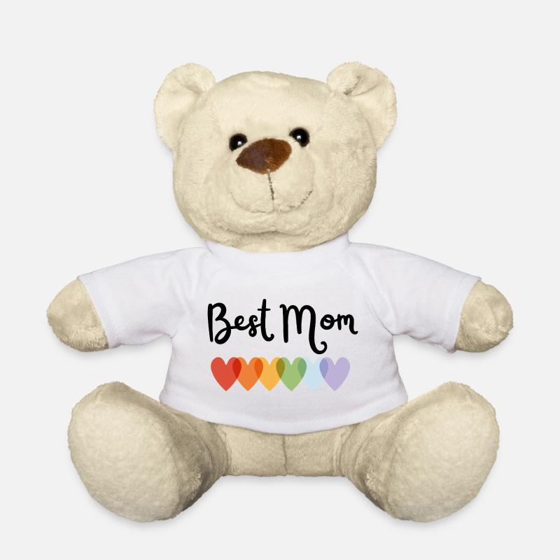 Regenbogenherz Best Mom Design - Teddy - Weiß