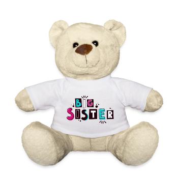 Big Sister - Matching Outfit für Geschwister - Teddy - Weiß - Vorne