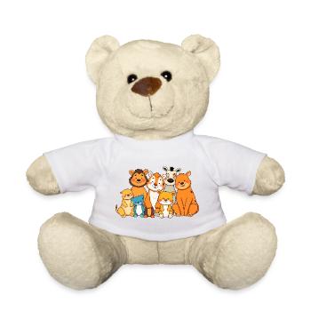 Verspielte Tierfamilie Comic Design - Teddy - Weiß - Vorne