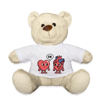 Drôle de coeur Anatomie Cardiologie Médecine Docteur - Nounours - blanc - Devant