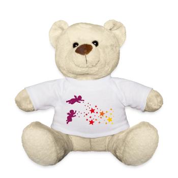 Weihnachtssterne und Engel Sternenengel Gelb Rot - Teddy - Weiß - Vorne