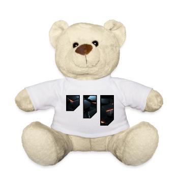 Futuristisches geometrisches Lichtmuster - Teddy - Weiß - Vorne