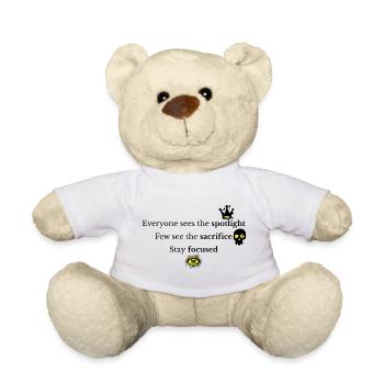 Dein Ziel im Fokus - dann wirst Du erfolgreich - Teddy - Weiß - Vorne
