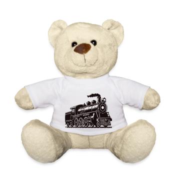 Locomotive Silhouette - Nounours - blanc - Devant