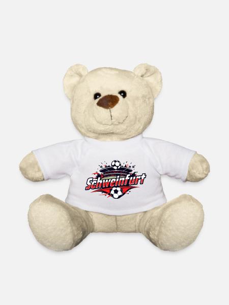 Schweinfurt Fussball Fanartikel Fußball Fan - Teddy - Weiß