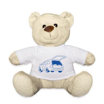 Camping en voiture - Nounours - blanc - Devant