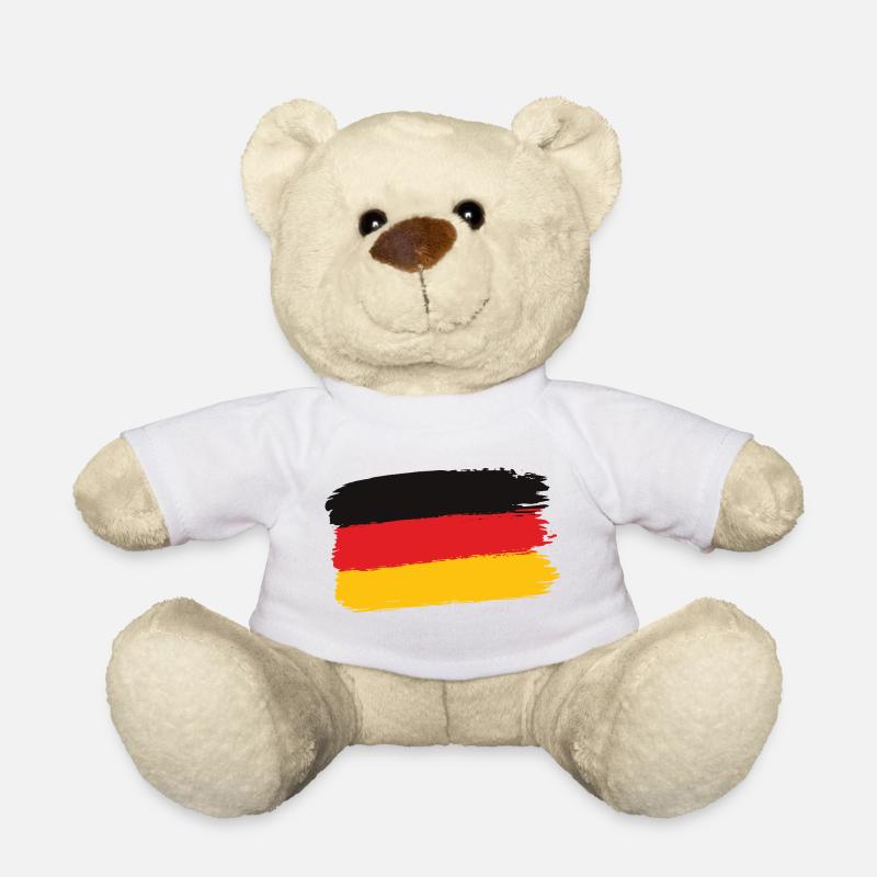 Drapeau de l’Allemagne Coup de pinceau - Nounours - blanc