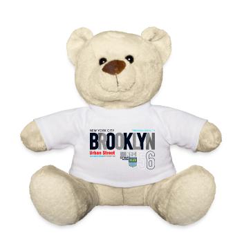 Brooklyn Cityscape Typographie urbaine - Nounours - blanc - Devant