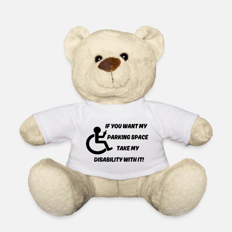 Would you like my wheelchair parking # - Teddy Bear - white
