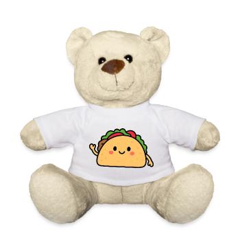 Cute Taco Motif for Clothes - Teddy Bear - white - Front