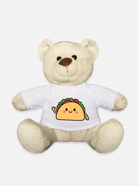Niedliches Taco-Motiv für Kleidung - Teddy - Weiß