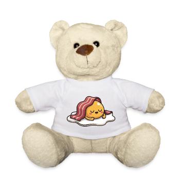 Sleeping Egg with Bacon Food Humor - Teddy - Weiß - Vorne