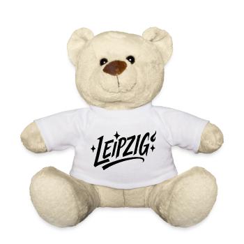 Leipzig Star Lettering - Teddy Bear - white - Front