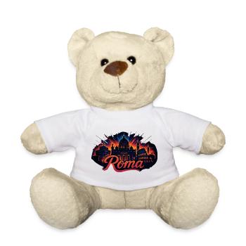 Rom Roma Hauptstadt Italien Silhouette Geschenk - Teddy - Weiß - Vorne