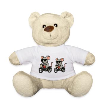Mouse Motorcycle Sunglasses - Teddy Bear - white - Front
