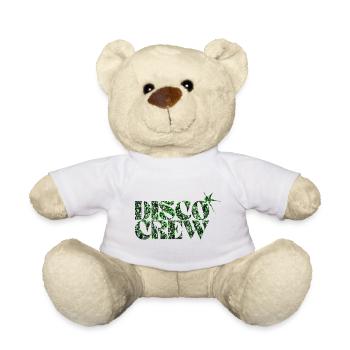 Disco Crew Glitter Green Typographie - Nounours - blanc - Devant