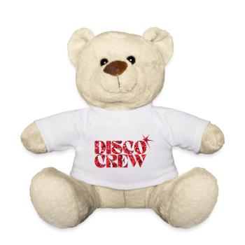 Disco Crew Roter Neon-Spritzer - Teddy - Weiß - Vorne