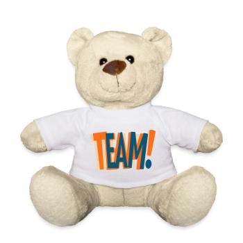 Team Text Design - Teddy Bear - white - Front