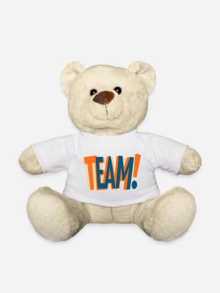 Team Text Design - Teddy Bear - white