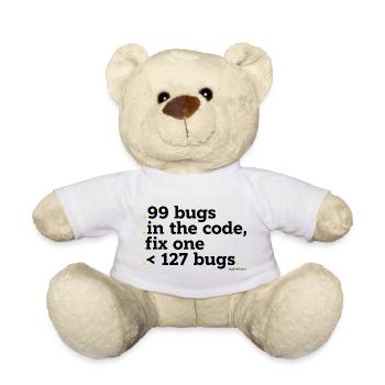 99 bugs dans le code à corriger - Nounours - blanc - Devant