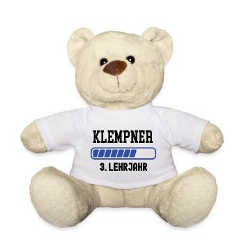 Apprentissage de plombier 3ème année en tant que plombier - Nounours - blanc - Devant