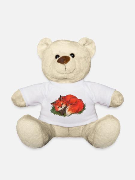 Cute Fox Gift for Fox Fan Boys & Girls - Teddy Bear - white