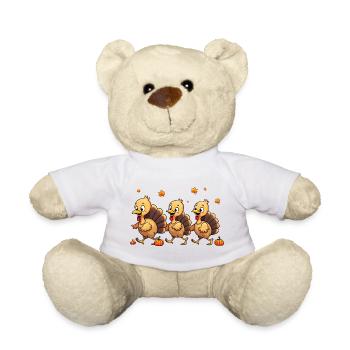 Bébé dinde de Thanksgiving - Nounours - blanc - Devant