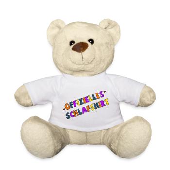 Offizielles Schlafshirt Farbexplosion - Teddy - Weiß - Vorne
