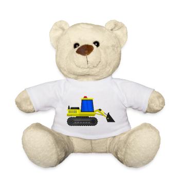 Excavator - Teddy Bear - white - Front