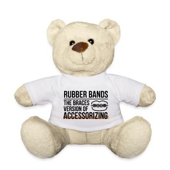 Conscience du style d’élastique orthodontique pour patient - Nounours - blanc - Devant