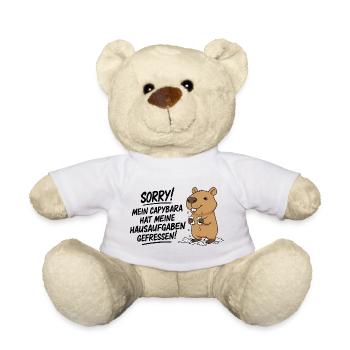 Sorry! Capybara ate my homework - Teddy Bear - white - Front